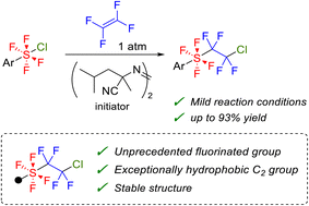 Graphical abstract: Fluoroalkylated hypervalent sulfur fluorides: radical addition of arylchlorotetrafluoro-λ6-sulfanes to tetrafluoroethylene
