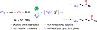 Graphical abstract: Copper-catalyzed trichloromethylative carbonylation of ethylene