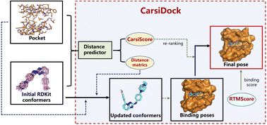 Graphical abstract: CarsiDock: a deep learning paradigm for accurate protein–ligand docking and screening based on large-scale pre-training