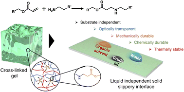 Graphical abstract: Covalent crosslinking chemistry for controlled modulation of nanometric roughness and surface free energy