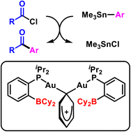 Graphical abstract: Chemo-selective Stille-type coupling of acyl-chlorides upon phosphine-borane Au(i) catalysis