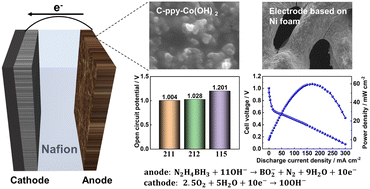 Graphical abstract: Direct hydrazine borane fuel cells using non-noble carbon-supported polypyrrole cobalt hydroxide as an anode catalyst