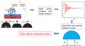Graphical abstract: Droplet-on-chip electro-spectroscopy detects the ultra-short relaxation time of a dilute polymer solution