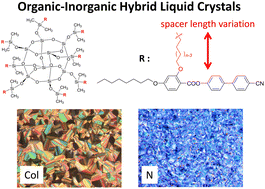 Graphical abstract: Synthesis and mesomorphic properties of “side-on” hybrid liquid crystalline silsesquioxanes