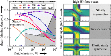 Graphical abstract: Rheological effects on purely-elastic flow asymmetries in the cross-slot geometry