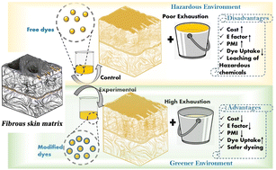 Graphical abstract: Hollow silica nanoparticles loaded with industrial dyes for high exhaustion leather dyeing and its sustainability impact