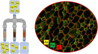 Graphical abstract: Nanocrystalline iron hydroxide lignocellulose filters for arsenate remediation