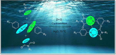Graphical abstract: Non-catalytic regioselective synthesis of trans bis-pyrrolo isoxazole cycloadducts in water