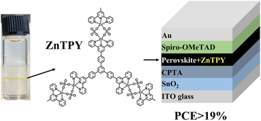 Graphical abstract: Terpyridine-zinc(ii) coordination nanosheets as modulators of perovskite crystallization to enhance solar cell efficiency
