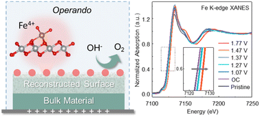 Graphical abstract: Dynamically activating Ni-based catalysts with self-anchored mononuclear Fe for efficient water oxidation