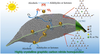 Graphical abstract: Molten salt synthesis of a highly crystalline graphitic carbon nitride homojunction from a deep eutectic solvent for selective photocatalytic oxidation