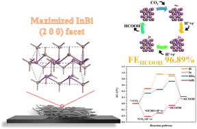 Graphical abstract: In–Bi bimetallic nanofibers with controllable crystal facets for high-rate electrochemical reduction of CO2 to formate