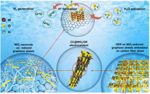 Graphical abstract: Hydrogen spillover effect – harnessing hydrogen evolution reaction from diverse carbon-based supports with a tungsten oxide catalyst