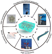 Graphical abstract: A highly tough, fatigue-resistant, low hysteresis hybrid hydrogel with a hierarchical cross-linked structure for wearable strain sensors