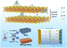 Graphical abstract: Modification of 2D materials using MoS2 as a model for investigating the Al-storage properties of diverse crystal facets