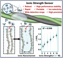 Graphical abstract: Cellulosic nanocomposite filaments for an ionic strength sensor with ultrahigh precision and sensitivity