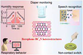 Graphical abstract: Borophene and BC2N quantum dot heterostructures: ultrasensitive humidity sensing and multifunctional applications