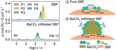 Graphical abstract: Unraveling the promotional role of BaCO3 in the electrode reaction kinetics of an SmBaFe2O5+δ air electrode of reversible solid oxide cells