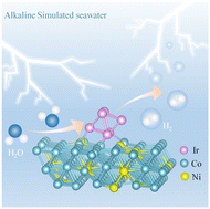 Graphical abstract: Enhanced electrocatalytic hydrogen evolution in alkaline saline electrolyte by NiCo foam supported iridium nanoclusters