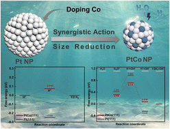 Graphical abstract: Monodispersed PtCo alloy nanoparticles with a modulated d-band center exhibiting highly efficient hydrogen evolution