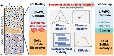 Graphical abstract: Electrochemically and chemically stable electrolyte–electrode interfaces for lithium iron phosphate all-solid-state batteries with sulfide electrolytes
