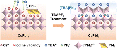 Graphical abstract: Surface engineering based on ionic liquids for efficient and stable CsPbI3 perovskite solar cells