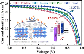 Graphical abstract: A dual passivation strategy based on F/N co-doped coal-based graphene quantum dots for high-efficiency carbon-based perovskite solar cells