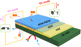 Graphical abstract: An active and durable air electrode with self-generated nanoparticles decorated on the surface for reversible oxygen-ionic ceramic electrochemical cells