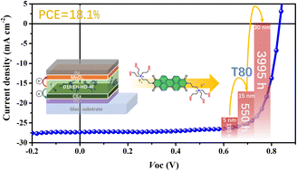 Graphical abstract: Enhancing the efficiency and stability of inverted binary organic solar cells through hydroxylated perylene diimide derivative cathode interlayers