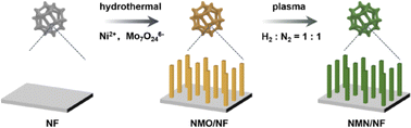 Graphical abstract: Ni–Mo nitride synthesized via mild plasma for efficient alkaline hydrogen evolution electrocatalysis