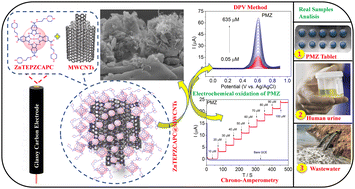 Graphical abstract: A novel MWCNT-encapsulated (2-aminoethyl)piperazine-decorated zinc(ii) phthalocyanine composite: development of an electrochemical sensor for detecting the antipsychotic drug promazine in environmental samples