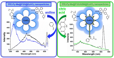 Graphical abstract: Regulating the luminescence of tetraphenylethene (TPE)-based lanthanide nanoparticles in the presence of organic amines/acids