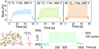 Graphical abstract: Synthesis of polysiloxane elastomers modified with sulfonyl side groups and their electromechanical response