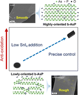 Graphical abstract: From highly oriented bulk black arsenic phosphorus to well-crystallized exfoliated flakes with enhanced anti-oxidation: precise control upon chemical vapor transport