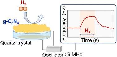 Graphical abstract: A graphitic carbon nitride-coated quartz crystal microbalance gas sensor for H2 detection