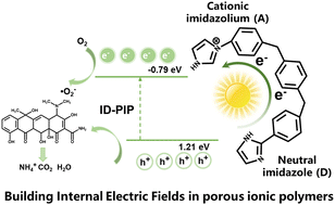 Graphical abstract: Building internal electric fields in porous ionic polymers for fast photocatalytic degradation of tetracycline hydrochloride
