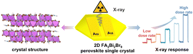 Graphical abstract: A centimeter-scaled lead-free two-dimensional perovskite FA3Bi2Br9 single crystal for X-ray detection