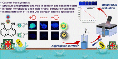 Graphical abstract: Deciphering the proficiency of aliphatic/aromatic functionality on a heteroatom embedded planar polycyclic core: towards advanced onsite detection of tetracycline and oxytetracycline