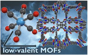 Graphical abstract: Vapor-phase synthesis of low-valent metal–organic frameworks from metal carbonyl synthons