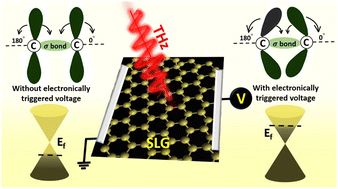 Graphical abstract: Electronically triggered tunable terahertz signal observed in LPCVD grown single layer graphene