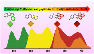 Graphical abstract: Extending the molecular conjugation of phosphorescence units to accurately modulate ultralong organic room temperature phosphorescence