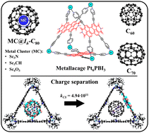 Graphical abstract: Host–guest complexes of perylene bisimide-based metallacage and fullerenes for efficient photoinduced charge separation