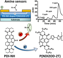 Graphical abstract: Organic heterojunction charge-transfer chemical sensors