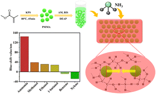 Graphical abstract: A bio-inspired colorimetric sensor based on ethylene glycol – non-close-packed photonic crystals for visual monitoring of ammonia