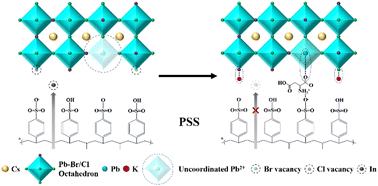 Graphical abstract: Synergistic interaction of multi-functional additives at the buried interface for efficient blue perovskite light-emitting diodes