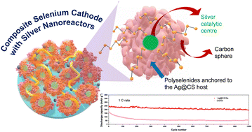 Graphical abstract: Carbon spheres with catalytic silver centres as selenium hosts for stable lithium–selenium batteries