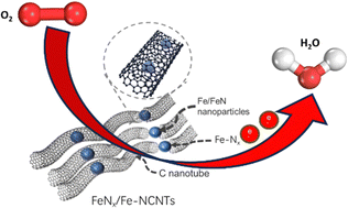 Graphical abstract: Prussian blue-derived FeNx/Fe-based N-doped carbon nanotube catalysts with high ORR electrochemical performance
