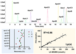 Graphical abstract: Simultaneous quantitative LC-MS/MS analysis of 13 apolipoproteins and lipoprotein (a) in human plasma