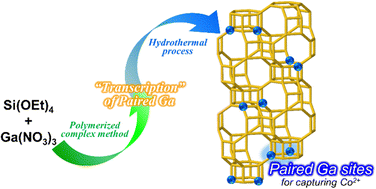 Graphical abstract: Formation of paired Ga sites in CHA-type zeolite frameworks via a transcription-induced method