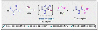 Graphical abstract: Base-promoted triple cleavage of CCl2Br: a direct one-pot synthesis of unsymmetrical oxalamide derivatives